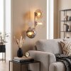 Lampada da parete Koyoto, 3 sfere in vetro Cromo, Grigio fumo, Ambrato e Chiaro