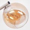 Lampada da parete Koyoto, 3 sfere in vetro Cromo, Grigio fumo, Ambrato e Chiaro