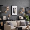 Applique da parete moderna Koyoto, set di 2, con 3 sfere in vetro ambrato