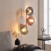 Lampada da parete Gastor moderna con 3 paralumi sferici colorati, E14