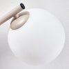 Applique a sfere moderne Koyoto, set da 2, tre schermi in vetro bianco