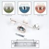Applique Koyoto moderna a 3 luci con sfere di vetro blu, verdi, ramate e chiare