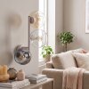Applique da parete moderna Koyoto, tre sfere in vetro, luce da lettura accanto al letto