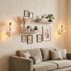 Applique da parete moderna Gastor, set da 2 con tre sfere in vetro chiaro