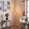 Lampada da terra Koyoto moderna con 6 sfere in vetro chiaro, struttura color Sabbia