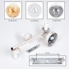 Applique moderna Gastor a 3 luci con sfere in vetro chiaro, ambrato e fumé