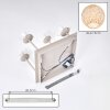 Plafoniera a 4 luci Basto con sfere intrecciate in bambù écru, stile boho