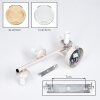 Lampada da parete Koyoto moderna, set da 2, 3 sfere ambrate, ø 15 cm