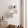 Moderna applique da parete Ripoll con 3 sfere in vetro bianco, 25 Watt