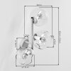 Moderna applique da parete Ripoll con 3 sfere in vetro bianco, 25 Watt