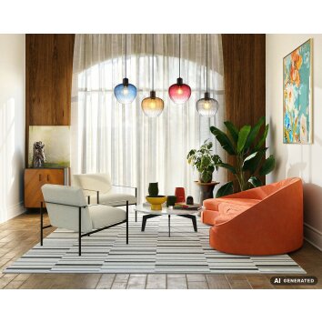 NOWA Toy lampada a sospensione pendente da soffitto a 4 luci E27, lunghezza 108 cm, 60 W