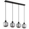 NOWA Tom lampada a sospensione moderna longiforme a 4 luci E14, lunga 80,8 cm