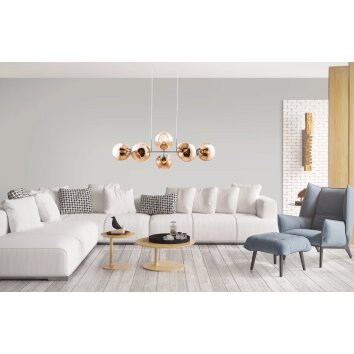 NOWA Pilar lampadario a sfere moderno, lampada a sospensione regolabile, 8 luci E27, 38 cm