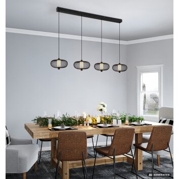 NOWA Astari lampada a sospensione LED lineare 116,5 cm moderna per sala da pranzo