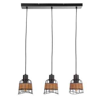 NOWA Esra lampada a sospensione tripla a 3 luci E27 L 57 cm moderna per cucina