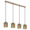 NOWA Leeds lampadario a sospensione lineare a 4 luci dal design moderno E14, 87 cm