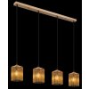 NOWA Leeds lampadario a sospensione lineare a 4 luci dal design moderno E14, 87 cm