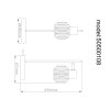 NOWA Tom lampada da tavolo moderna E14 40 Watt con interruttore sul cavo
