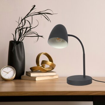 NOWA Jason lampada da tavolo da lettura moderna E14 25 Watt con cavo per comodino