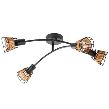 NOWA Esra plafoniera a 4 luci faretto da soffitto E14 4x25W con bracci curvi