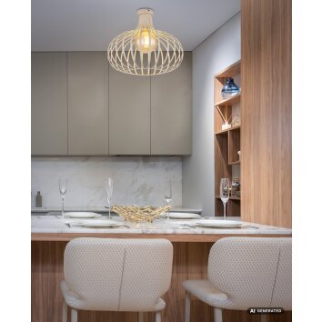 NOWA Mateo lampada a sospensione a gabbia moderna E27 60 Watt ø 40 cm