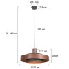 Steinhauer Flinter lampada a sospensione moderna rotonda E27, lunghezza 50 cm