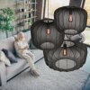 Steinhauer Sable lampada a sospensione moderna per sala da pranzo, Ø 45 cm, lunghezza 45 cm