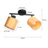 Steinhauer Bambus plafoniera da soffitto con 2 faretti orientabili, stile moderno