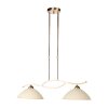 Steinhauer Lampada a sospensione Anthea, barra ondulata, bronzo, regolabile, lunghezza 82 cm