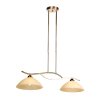 Steinhauer Lampada a sospensione Anthea, barra ondulata, bronzo, regolabile, lunghezza 82 cm