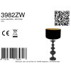 Steinhauer Lampada da tavolo Lyons, base scultorea in legno, paralume nero orientale