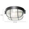 Steinhauer Bleoba plafoniera da soffitto rotonda a gabbia 1 luce E27 diametro 30 cm