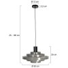 Steinhauer Cirque lampada a sospensione per tavolo da pranzo rotonda regolabile, 50 cm