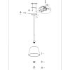 Steinhauer Sparkled Light lampada a sospensione gabbia, lampada sospesa E27, L 50 cm