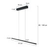 Steinhauer Bande lampada a sospensione lineare LED a 3 luci regolabile moderna