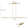 Steinhauer Zelena LED lampada a sospensione per isola cucina, a 3 luci, regolabile in altezza, lunghezza 155 cm