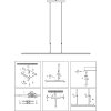 Steinhauer Zelena LED lampada a sospensione per isola cucina, a 3 luci, regolabile in altezza, lunghezza 155 cm