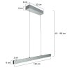 Steinhauer Fluxy lampada a sospensione moderna lineare LED a 6 luci, lunghezza 120 cm