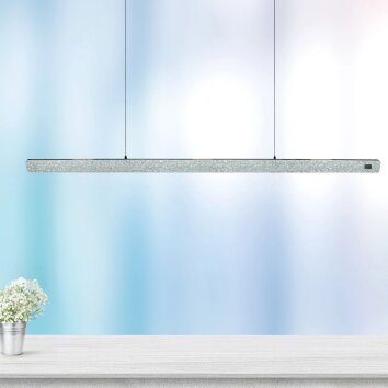 Steinhauer Fluxy lampada a sospensione lineare LED a 9 punti luce moderna, regolabile in altezza