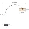 Steinhauer Sparkled Light lampada ad arco da terra 240 cm E27 regolabile