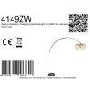 Steinhauer Sparkled Light lampada ad arco da terra 240 cm E27 regolabile