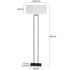 Steinhauer Stang lampada da terra piantana regolabile con paralume cilindrico