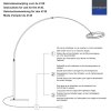 Steinhauer Ringlux lampada ad arco da terra LED regolabile a 2 luci moderna