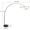 Steinhauer Ringlux lampada ad arco da terra LED regolabile a 2 luci moderna