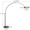Steinhauer Ringlux lampada da terra ad arco LED regolabile 20W 4000lm 2200-2600-3000K