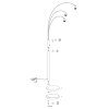 Steinhauer Sparkled Light Piantana ad arco lampada da terra 180 cm 3 luci con paralumi a gabbia