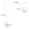 Steinhauer Sparkled Light lampada da terra ad arco moderna regolabile con interruttore