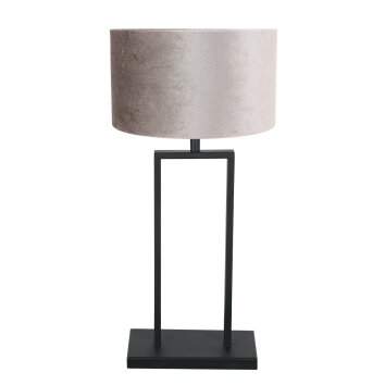 Steinhauer Lampada da tavolo Stang con struttura rettangolare aperta e paralume argento