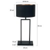 Steinhauer Stang lampada da appoggio moderna con paralume cilindrico