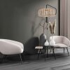 Steinhauer Bloeba lampada ad arco da terra, piantana ad arco E27 regolabile moderna
